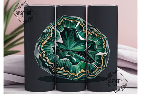Emerald Gemstone 20oz Tumbler Wrap Sublimation sassyprint 