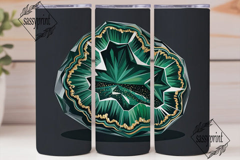 Emerald Gemstone 20oz Tumbler Wrap Sublimation sassyprint 