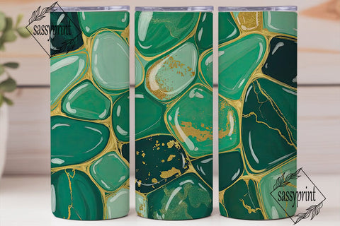 Emerald Gemstone 20oz Tumbler Wrap Sublimation sassyprint 