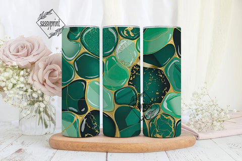 Emerald Gemstone 20oz Tumbler Wrap Sublimation sassyprint 