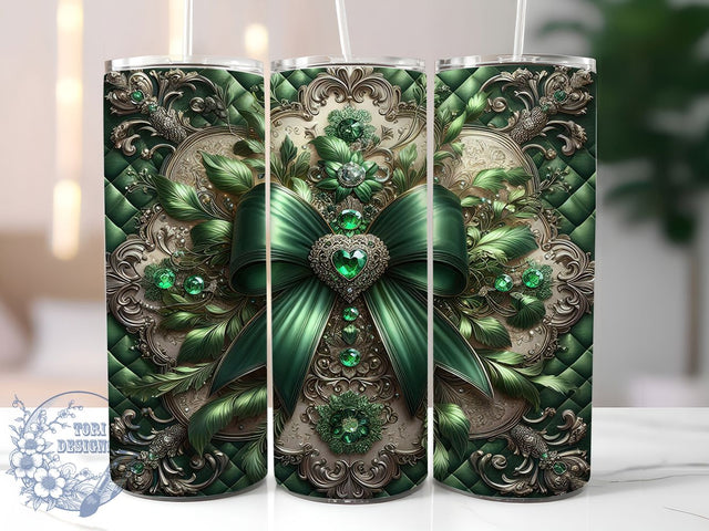 Emerald Green Glitter Tumbler, Green Glitter Tumbler, Stylish 20oz Wrap, Sublimation Design, Trendy Gift Idea, Glamorous Wrap, Sparkling Emerald Tumbler Sublimation ToriDesigns 