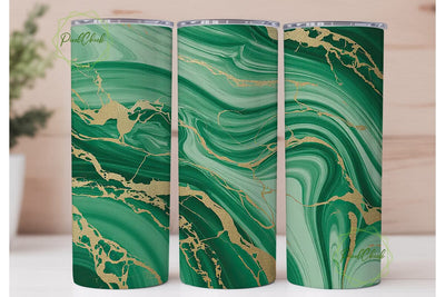 Emerald Green Marble 20oz Tumbler Wrap Sublimation PixelChick 