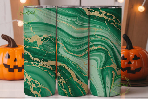Emerald Green Marble 20oz Tumbler Wrap Sublimation PixelChick 