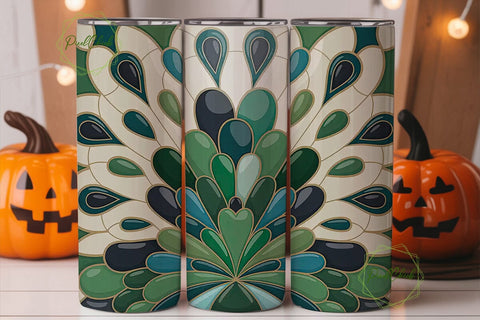 Emerald Mosaic Tumbler Wrap Sublimation PixelChick 