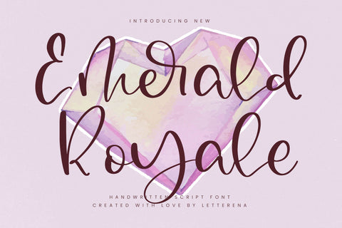 Emerald Royale - Handwritten Script Font Font Letterena Studios 