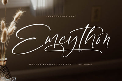 Emeython - Modern Handwritten Font Font Letterena Studios 