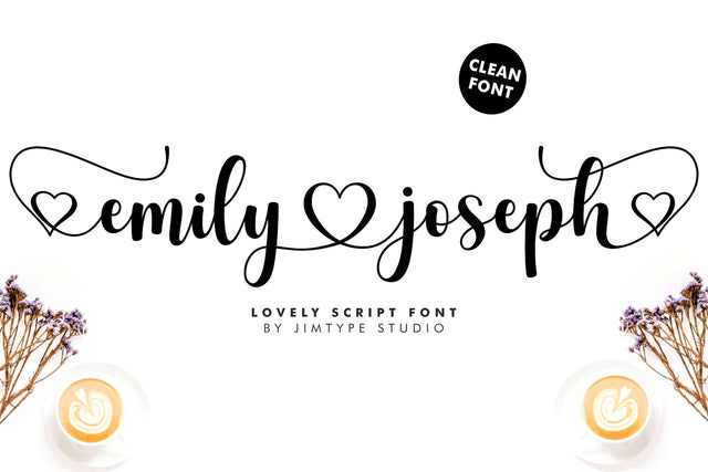Emily Joseph - Lovely - Valentine Font Font Jimtype Studio 
