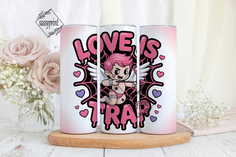 Emo Cupid Love Trap 20oz Tumbler Wrap Sublimation sassyprint 