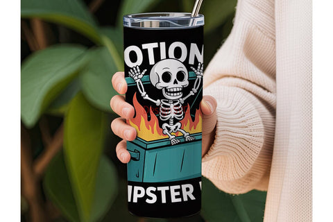 Emotional Dumpster Fire 20oz Tumbler Sublimation DesignSVG 