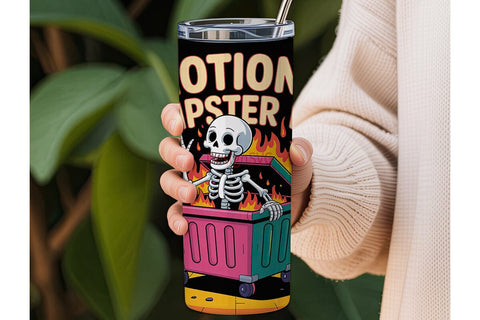 Emotional Dumpster Fire 20oz Tumbler Sublimation DesignSVG 