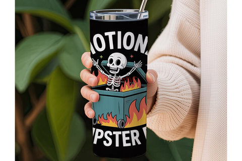 Emotional Dumpster Fire 20oz Tumbler Sublimation DesignSVG 