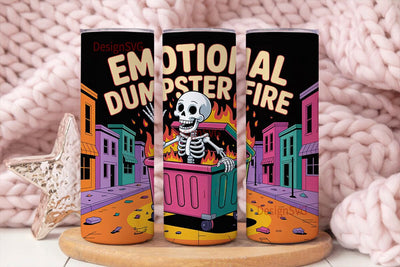 Emotional Dumpster Fire 20oz Tumbler Sublimation DesignSVG 