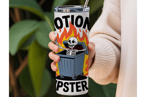Emotional Dumpster Fire 20oz Tumbler Sublimation DesignSVG 