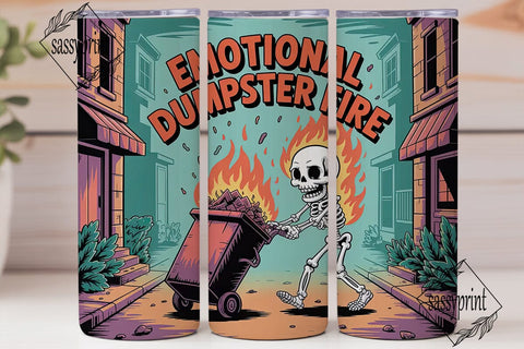Emotional Dumpster Fire 20oz Tumbler Sublimation sassyprint 