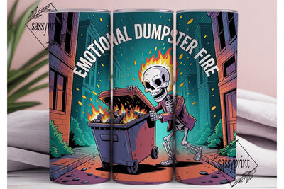 Emotional Dumpster Fire 20oz Tumbler Sublimation sassyprint 