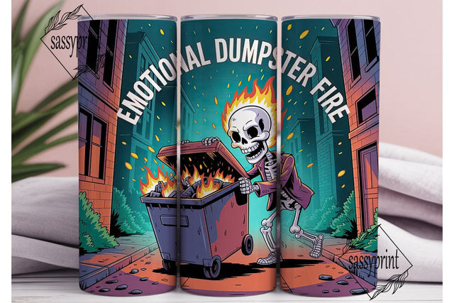 Emotional Dumpster Fire 20oz Tumbler Sublimation sassyprint 