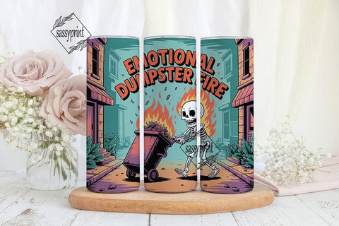 Emotional Dumpster Fire 20oz Tumbler Sublimation sassyprint 