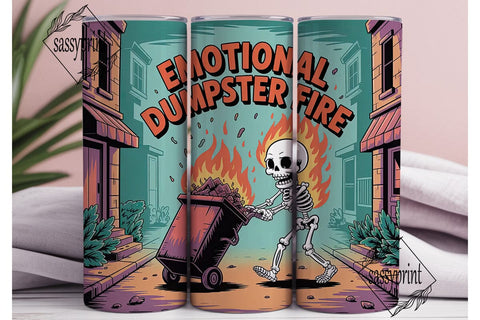 Emotional Dumpster Fire 20oz Tumbler Sublimation sassyprint 