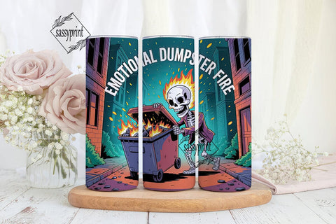 Emotional Dumpster Fire 20oz Tumbler Sublimation sassyprint 