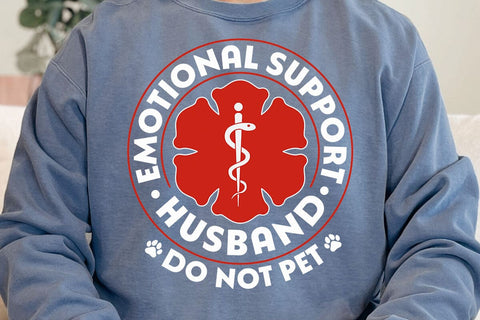 Emotional Support Human T-Shirt, Do Not Pet Husband Shirt, Funny Shirts for Husband SVG DesignDestine 