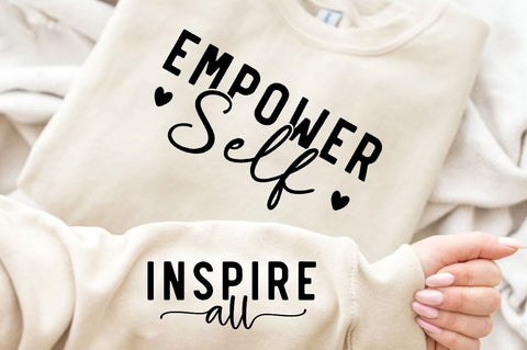 Empower Self Sleeve SVG Design, Inspirational sleeve SVG, Motivational Sleeve SVG, Positive Sleeve SVG SVG Regulrcrative 