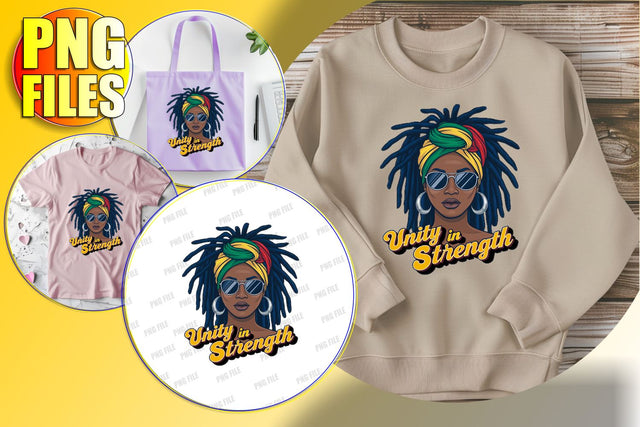 Empowered Afro Woman Quote Art PNG Sublimation afrosvg 