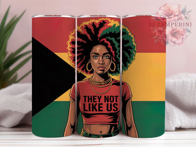 Empowered Black Girl Tumbler, African American, Empowerment Theme, Cultural Beauty, Strong Woman, 20Oz Tumbler, Sublimation Wrap Sublimation Li Zamperini 