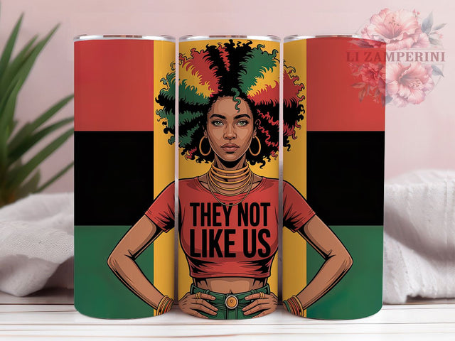 Empowered Black Girl Tumbler, African American, Empowerment Theme, Cultural Beauty, Strong Woman, 20Oz Tumbler, Sublimation Wrap Sublimation Li Zamperini 