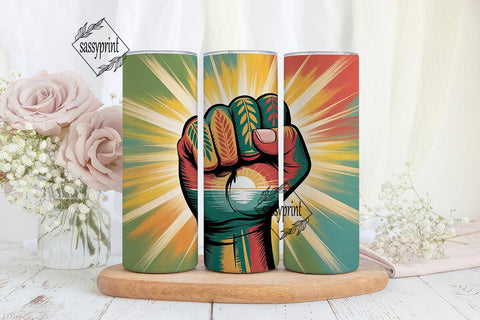 Empowered Fist 20oz Tumbler Wrap Sublimation sassyprint 