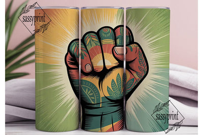Empowered Fist 20oz Tumbler Wrap Sublimation sassyprint 