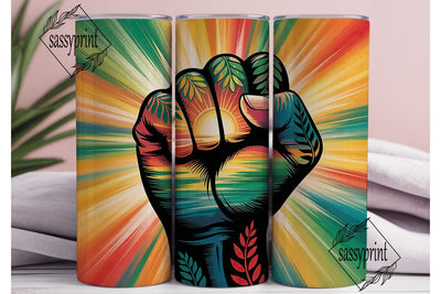 Empowered Fist 20oz Tumbler Wrap Sublimation sassyprint 