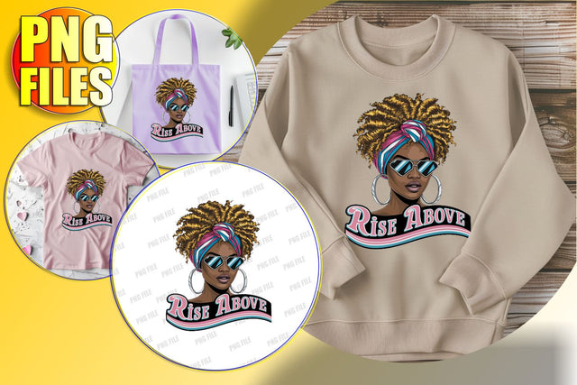 Empowered Portrait Afro Woman PNG Sublimation afrosvg 