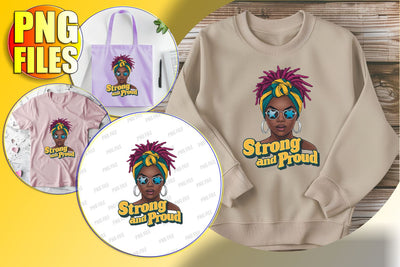 Empowered Portrait PNG Clipart Sublimation afrosvg 