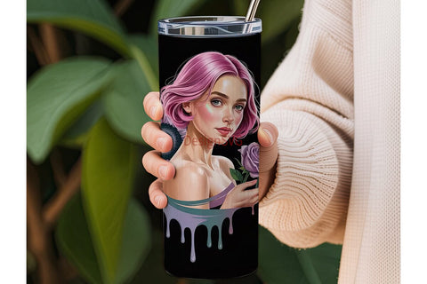 Empowered Woman 20oz Tumbler Wrap Sublimation DesignSVG 