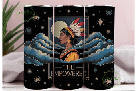 Empowered Woman 20oz Tumbler Wrap Sublimation PixelChick 