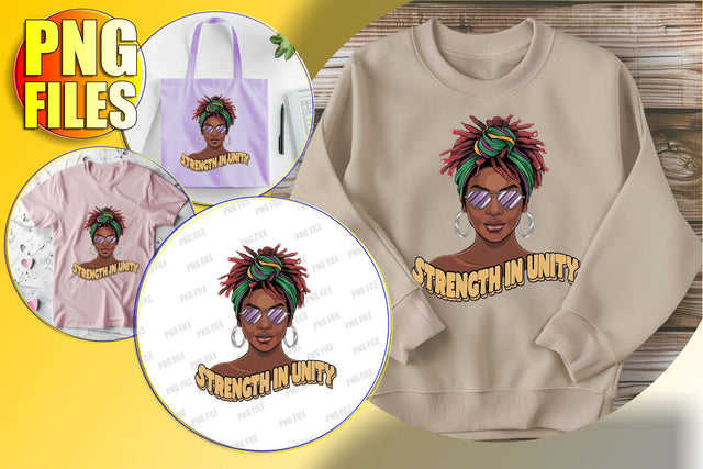 Empowered Woman PNG Sublimation Clipart Sublimation afrosvg 