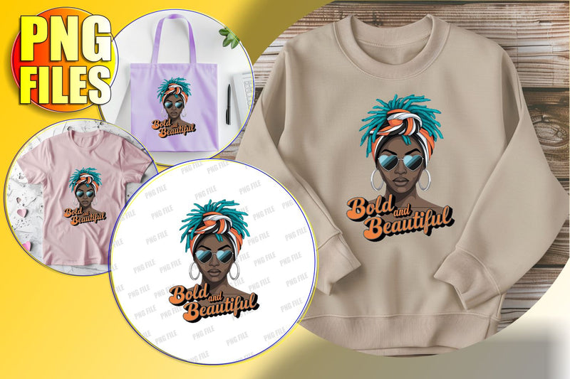 Empowered Woman Portrait PNG Clipart Sublimation afrosvg 