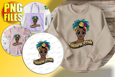 Empowered Woman Portrait PNG Clipart Sublimation afrosvg 