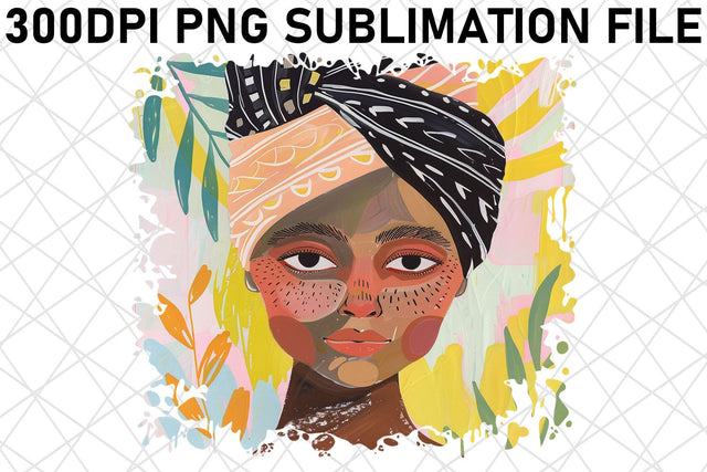 Empowered Woman Portrait PNG Design - Sublimation Sublimation afrosvg 