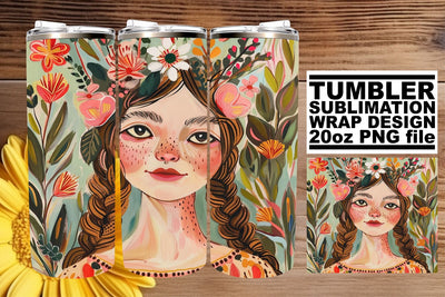 Empowered Woman Portrait Tumbler Design - Sublimation 20oz Sublimation afrosvg 