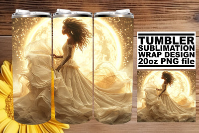 Empowering Afro Woman Tumbler Artistry Sublimation afrosvg 