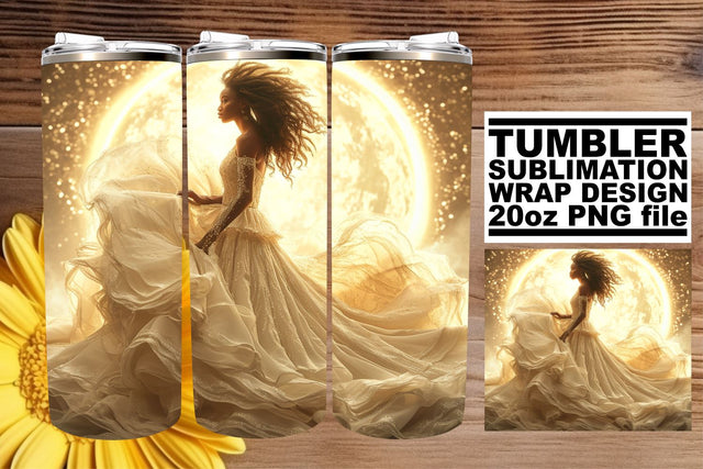 Empowering Afro Woman Tumbler Artistry Sublimation afrosvg 