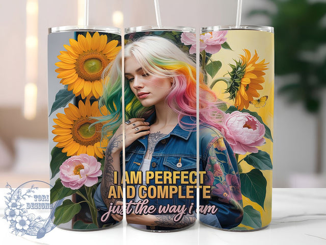 Empowerment & Positivity Affirmation Tumbler, Self Love PNG, Motivational Tumbler Design, Positive Quote Sublimation, Daily Affirmation Tumbler, 20oz Inspirational Wrap, Women Empowerment PNG Sublimation ToriDesigns 