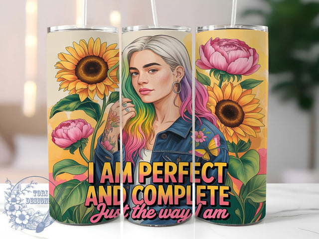 Empowerment & Positivity Affirmation Tumbler, Self Love PNG, Motivational Tumbler Design, Positive Quote Sublimation, Daily Affirmation Tumbler, 20oz Inspirational Wrap, Women Empowerment PNG Sublimation ToriDesigns 