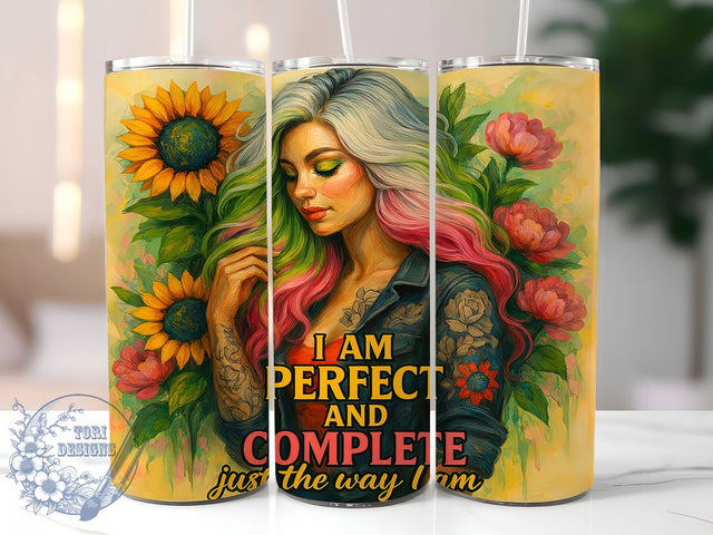 Empowerment & Positivity Affirmation Tumbler, Self Love PNG, Motivational Tumbler Design, Positive Quote Sublimation, Daily Affirmation Tumbler, 20oz Inspirational Wrap, Women Empowerment PNG Sublimation ToriDesigns 