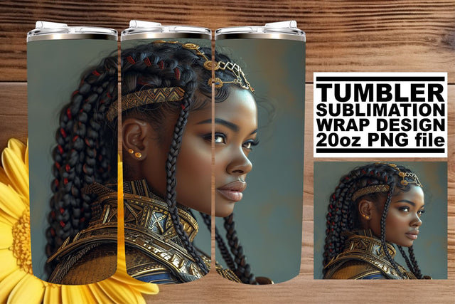 Empowerment through Afro Woman Tumblers Sublimation afrosvg 