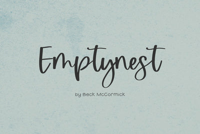 Emptynest Script Font Beck McCormick 