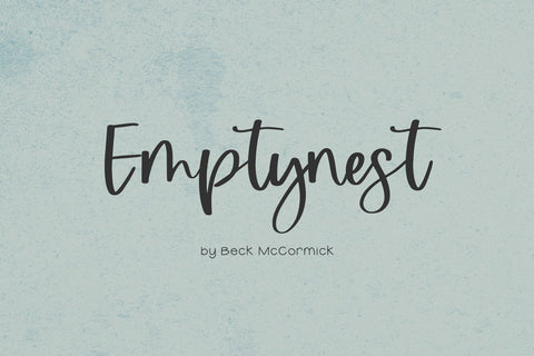 Emptynest Script Font Beck McCormick 