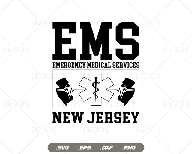 EMS Emergency Medical Services Svg, First Responder Gift, EMT Svg, EMT Star of Life, Emt shirts, Svg Files for Cricut Silhouette SVG DesignDestine 
