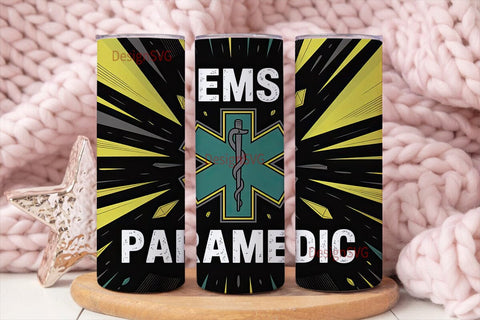 EMS Paramedic 20oz Tumbler Wrap Sublimation DesignSVG 